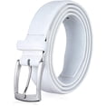 thumbnail image 1 of Men's Belt, Genuine Leather Dress Belts for Men - Classic & Fashion Design for Work Business and Casual (White, 36in), 1 of 5