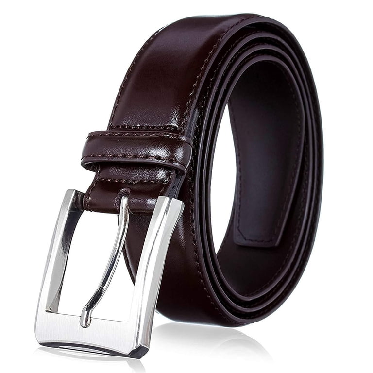 leather dress belt amazon MILORDE Men's 2Pack, Handmade, 100% Cow Leather, Fashion & Classic Designs for Work Business and Casual (2pack-Black101/Brown103,30) at Men's Clothing store dressy casual or formal attire making it excellent for everyday wear or special occasions Are Amazon Leather Belts Any