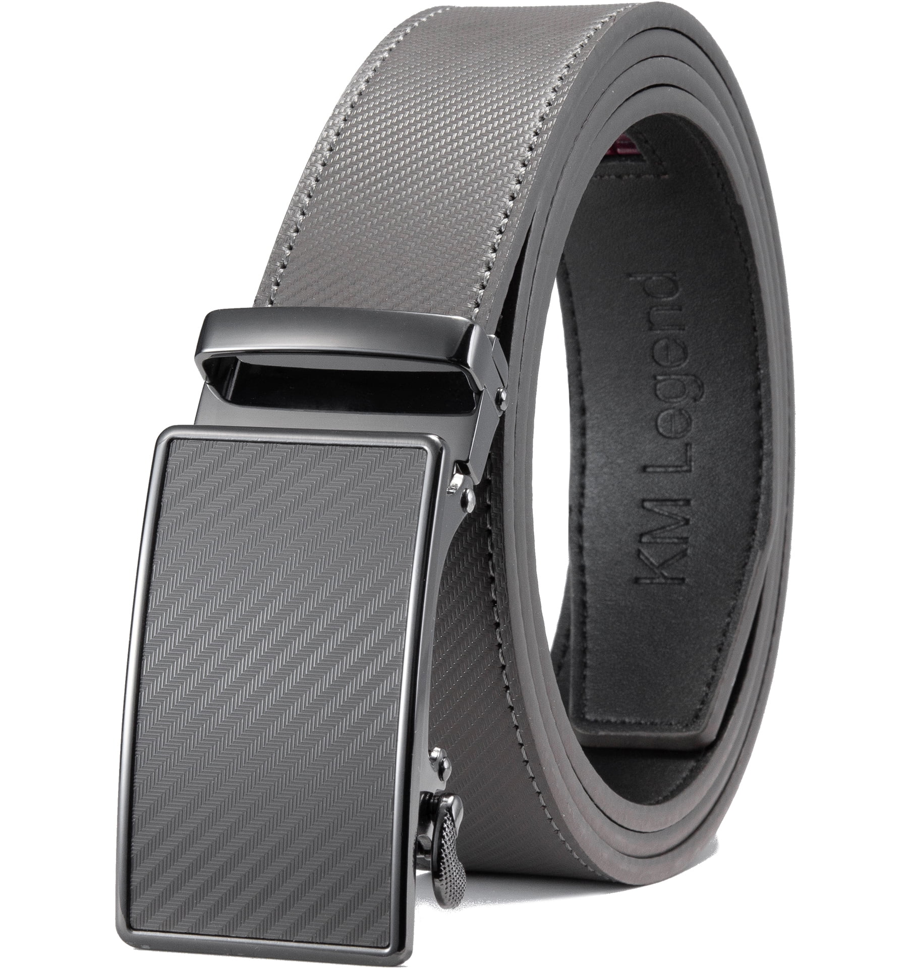 DOOPAI Men's Ratchet Belt 2-Pack - Leather, Automatic Buckle, Cut-to-Fit, Adjustable 28-56 Inch - View #3