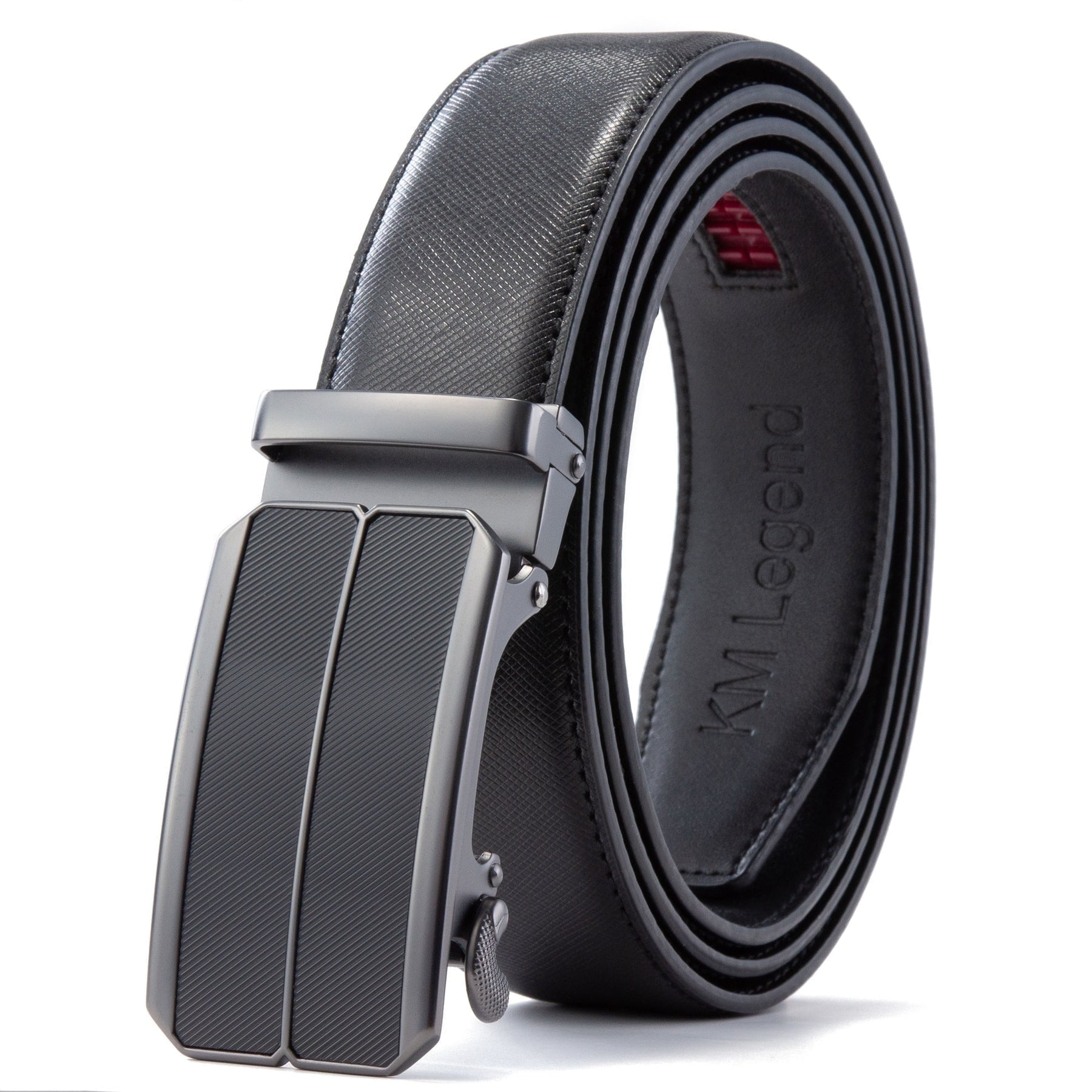 Men's Genuine Leather Ratchet Belt  Adjustable Automatic Buckle  Dress,  Casual & Jeans Belt