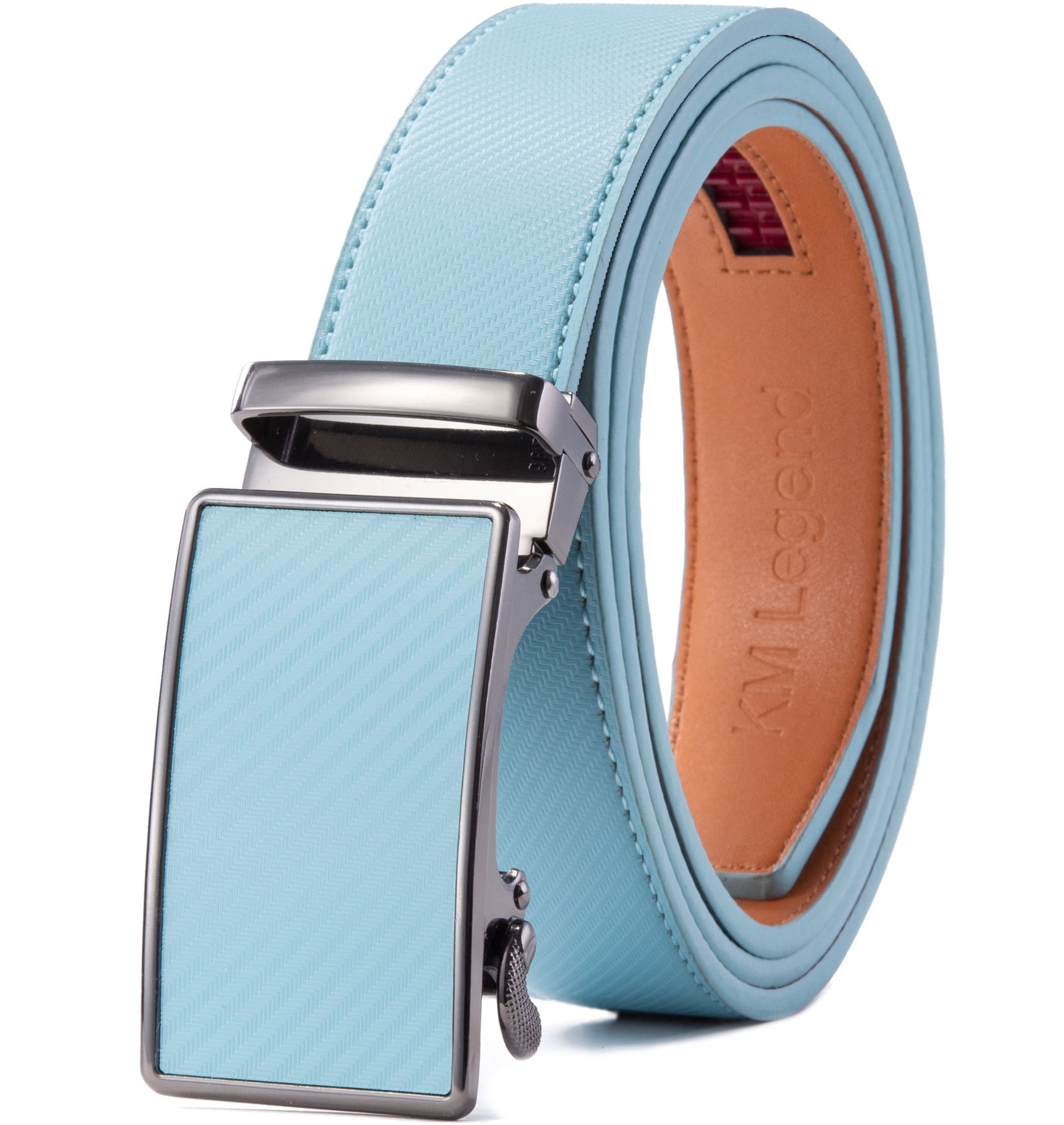 HJones Luxury Men's Cowskin Leather Belt Automatic Buckle Waist Strap Gift Jeans