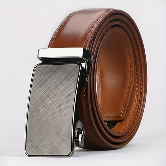 Men's Belt, Men's Leather Belt, Second Layer Cowhide Genuine Leather , Men's Automatic Buckle , Simple Men's Cowhide , Suitable for Valentine's Day