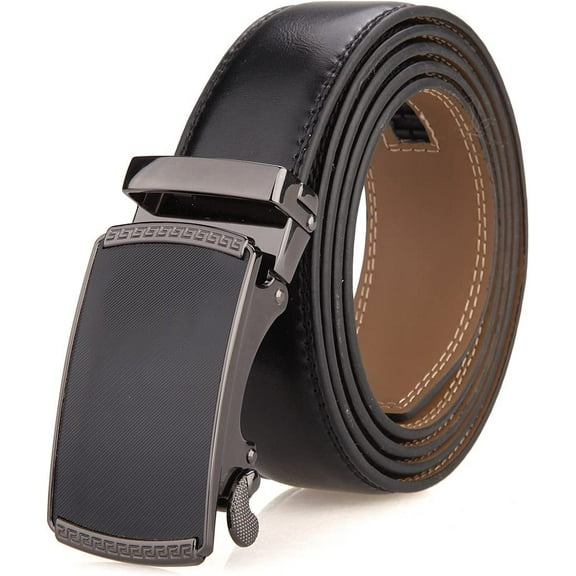 Men's Belt,Nelbons Slide Ratchet Belt for Men with Genuine Leather 1 3/8,Trim to Fit