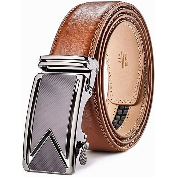 Mens Belt Ratchet Automatic Belt for Men 35 mm Wide Leather Belt