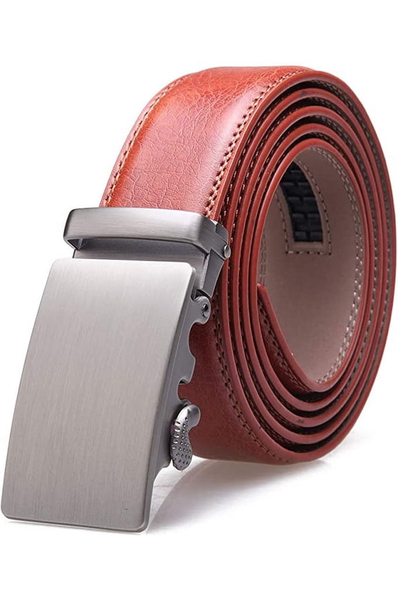 Mens Belt Ratchet Automatic Belt for Men 35 mm Wide Leather Belt