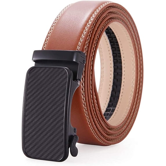 Men’s Belt Ratchet Automatic Belt for Men 35 mm Wide Leather Belt