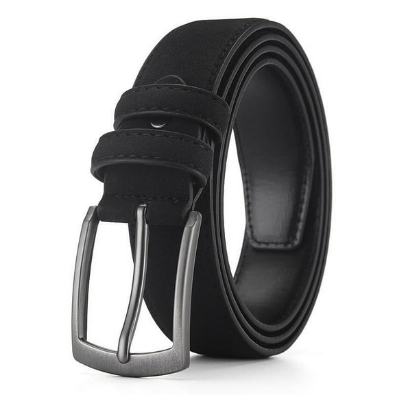 Men's Belt Suede Full Leather Belt Casual Dress Leather Belt 1-3/8"(34mm) Wide, Multi-Style Options