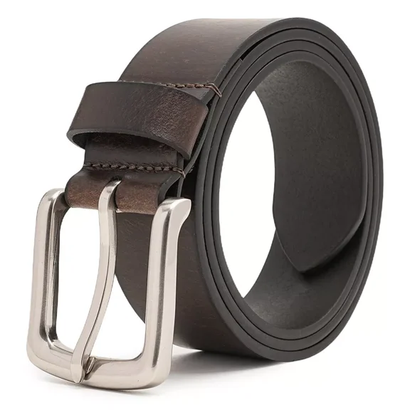 Men’s Belt With Full Grain Leather Belts Casual Jeans Belts for Men 1.5inch