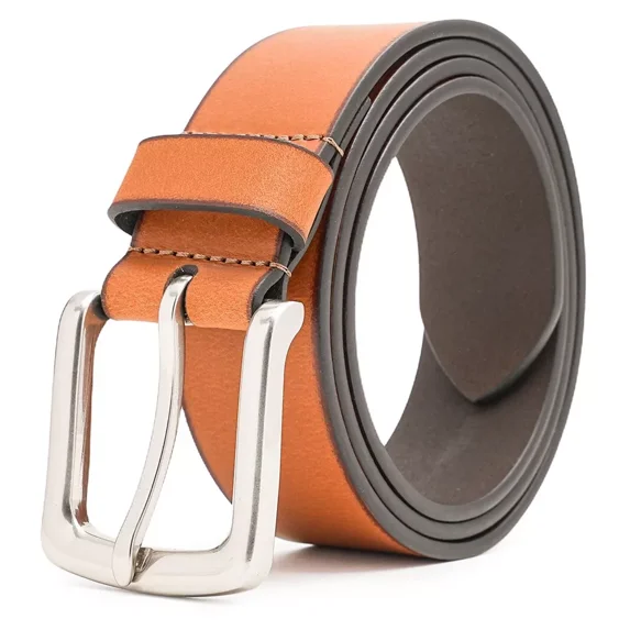 Men’s Belt With Full Grain Leather Belts Casual Jeans Belts for Men 1.5inch