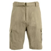 GALAXY BY HARVIC Men's Belted Cargo Shorts