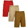 thumbnail image 1 of Men's Belted Cotton Cargo Shorts (3-Pack), 1 of 6