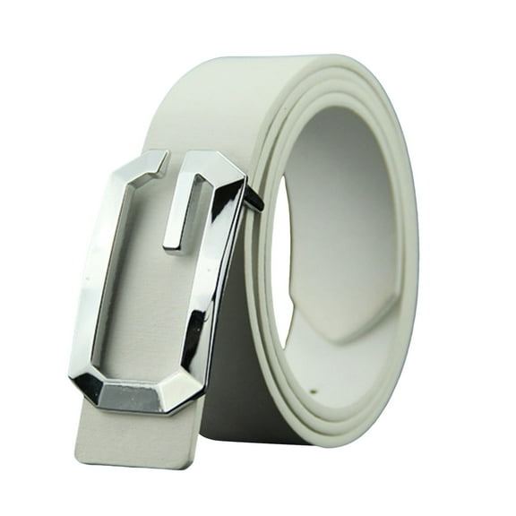 Men's Belts 1 Piece Mens White Leather Belts Men Work Belt