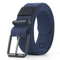 thumbnail image 1 of Men's Belts for Jeans, Men's Perforated Canvas Belt with Metal Buckle Breathable Nylon Casual Belt for Work Travel, 1 of 7
