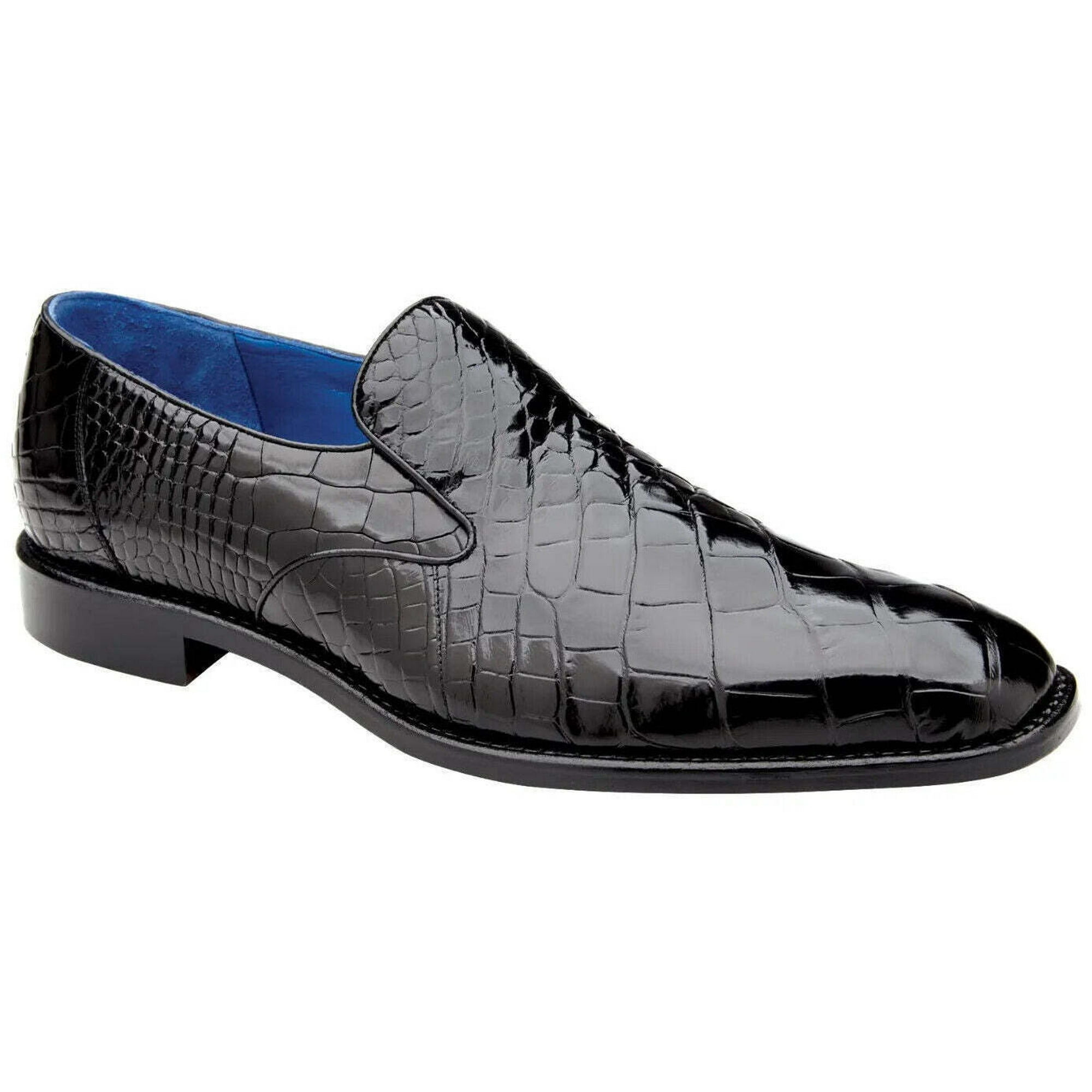 Men Dress Shoes-Alligator-White 