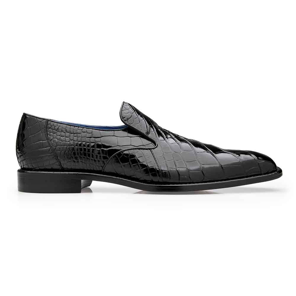 Men's Belvedere Ricardo Nappa Leather Dress Sneaker in Black