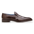 thumbnail image 1 of Men's Belvedere Genuine Alligator Slip-on Dress Shoes Genova Chocolate Brown R53, 1 of 3