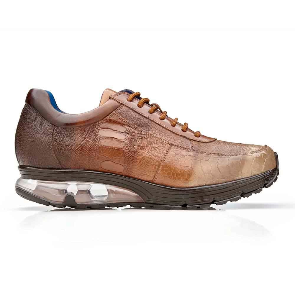 Belvedere George Men's Shoes Multi Color Exotic Ostrich Leg Sneakers