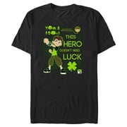 Mens Ben 10 Doesnt Need Luck Graphic Tee Black X Large