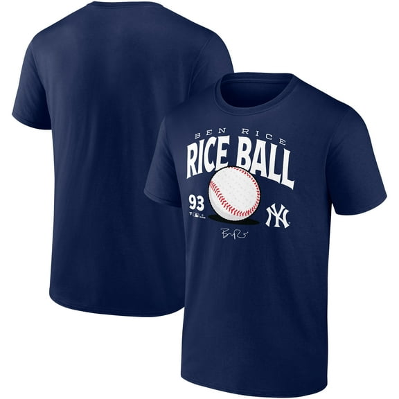 Men's Ben Rice Navy New York Yankees Rice Ball T-Shirt