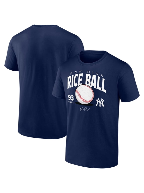 Men's Ben Rice Navy New York Yankees Rice Ball T-Shirt