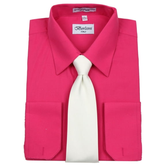 Men's Berlioni Business Tie Set Dress Shirt And Tie