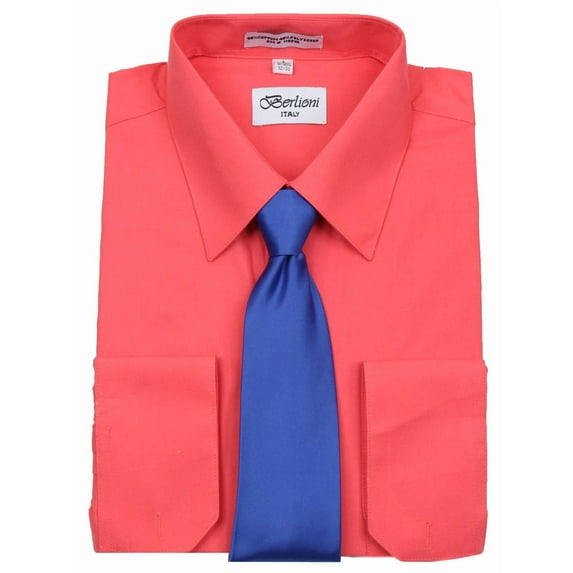 Men's Berlioni Business Tie Set Dress Shirt And Tie