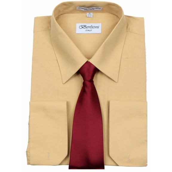Men's Berlioni Business Tie Set Dress Shirt And Tie