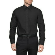 Men's Berlioni Long Sleeve Regular Fit Button Up Solid Dress Shirt