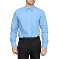 thumbnail image 1 of Men's Berlioni Long Sleeve Regular Fit Button Up Solid Dress Shirt, 1 of 5
