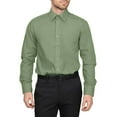 thumbnail image 1 of Men's Berlioni Solid Button Up Spread Collar Work Long Sleeve Dress Shirt, 1 of 5