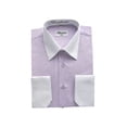 thumbnail image 1 of Men's Berlioni Two Tone French Contrast Convertible Cuff Long Sleeve Dress Shirt (Lilac,M 32/33), 1 of 1
