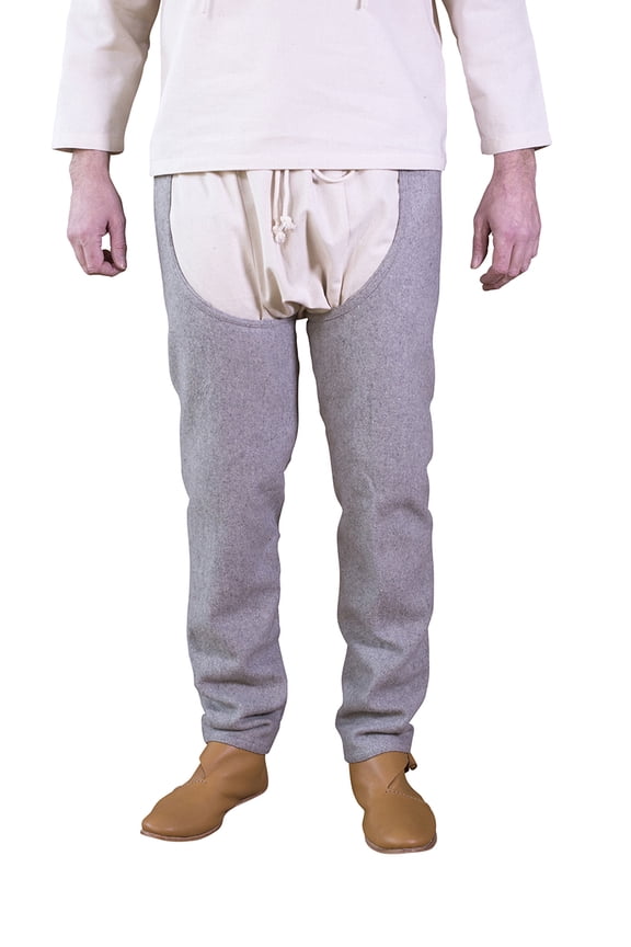 Men's Bernulf Warrior Chausses in Grey, size: Large by Medieval Collectibles