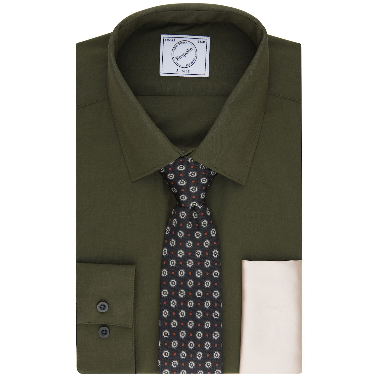 green emerald velvet dress Dark Green Silk XL Tie, Pocket Square and Cufflinks main image 1