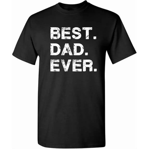 Men's Best Dad Ever Distressed Graphic T-Shirt