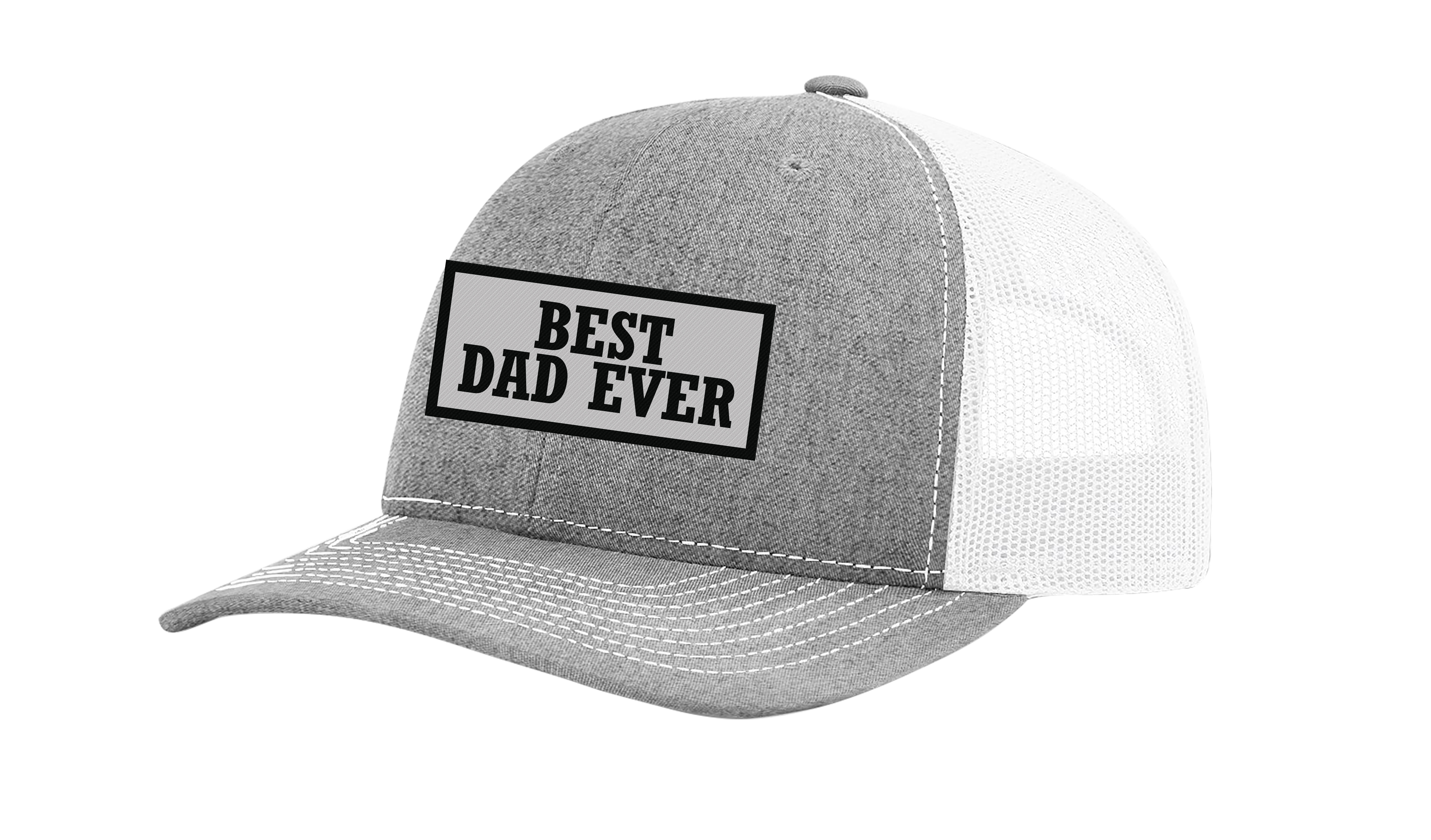 Men's Best Dad Ever Father's Day Embroidered Patch Mesh Back