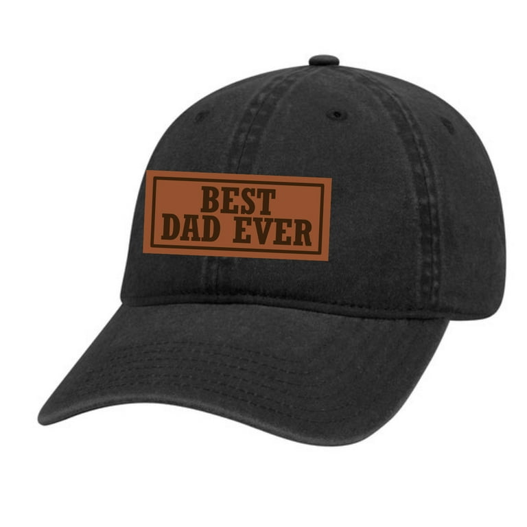 Men's Best Dad Ever Father's Day Laser Engraved Leather Patch