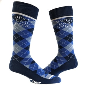 Men's Best Dad Ever Socks Funny Fanther's Day Comfy Argyle Footwear
