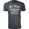 thumbnail image 1 of Men's Best Father's Day T-shirts Ever - My Wife Says I Only have 2 Flaws, 1 of 2