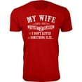 thumbnail image 1 of Men's Best Father's Day T-shirts Ever - My Wife Says I Only have 2 Flaws, 1 of 2