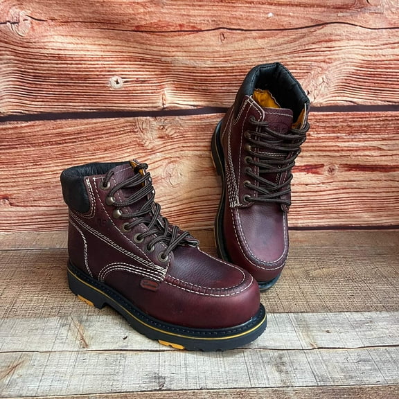 Men's Best Work Boots Laces Genuine Leather Oil Water resistant Est.425 Forte Vino