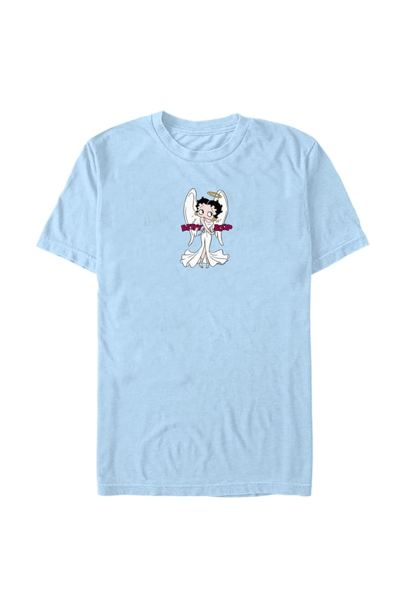 Men's Betty Boop Angel Betty Graphic Tee Light Blue Medium