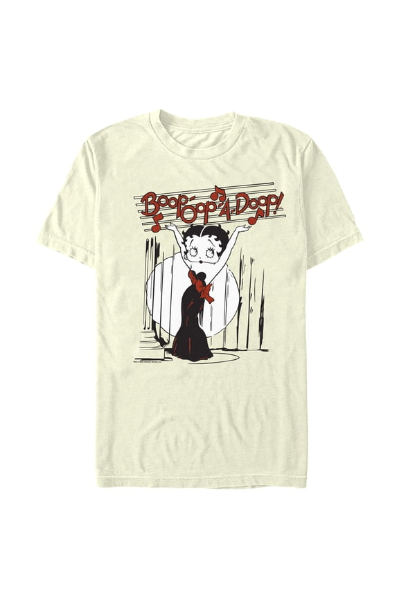 Men's Betty Boop Boop-Oop-A-Doop Spotlight Graphic Tee Beige 3X Large