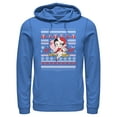 thumbnail image 1 of Men's Betty Boop Christmas Ugly Sweater Print Pull Over Hoodie Royal Blue 3X Large, 1 of 4