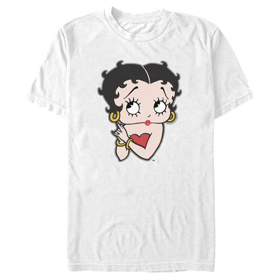 Men's Betty Boop Glam Betty  Graphic Tee White Large
