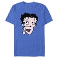 thumbnail image 1 of Men's Betty Boop Purple Glam Betty  Graphic Tee Royal Blue Heather Large, 1 of 5