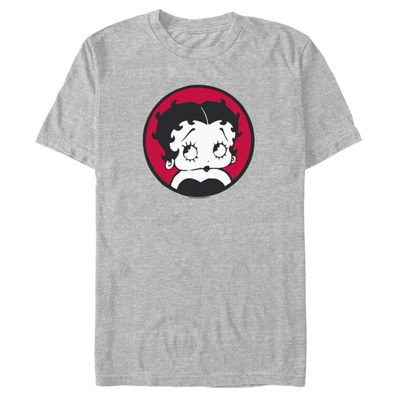 Men's Betty Boop Red Circle Betty Graphic Tee Athletic Heather 2X Large