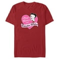 thumbnail image 1 of Men's Betty Boop Valentine Wishes  Graphic Tee Cardinal Small, 1 of 5