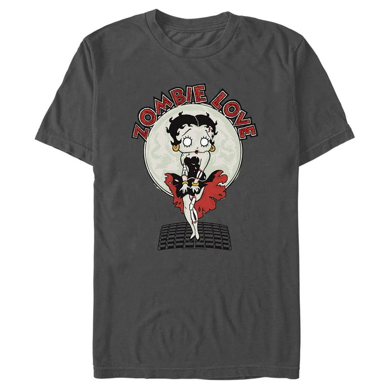Men's Betty Boop Valentine's Day Zombie Love Dress Graphic Tee