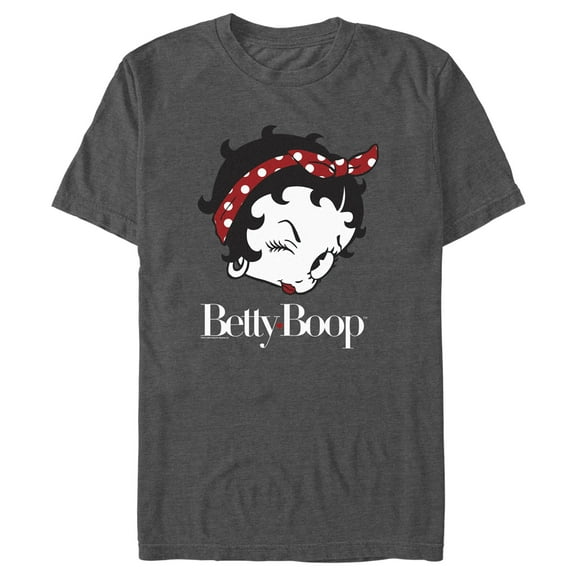Men's Betty Boop Wink Betty Graphic Tee Charcoal Heather 3X Large