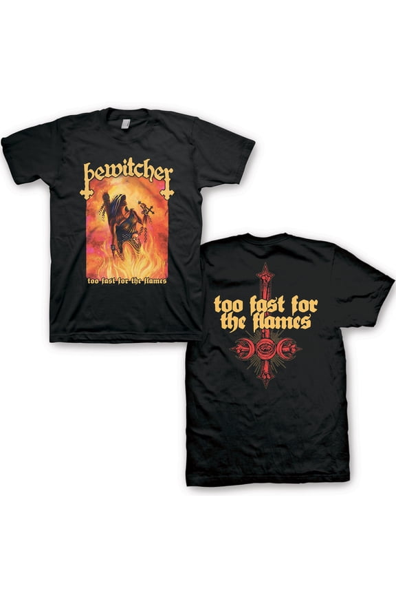 Men's Bewitcher Flames Tee T-shirt Medium Black